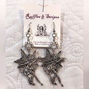Ruffles & Stripes Women's Handmade Fairy and Gemstone Earrings NWT